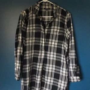 Madewell flannel shirt dress